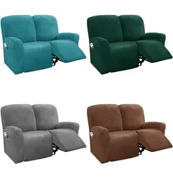 1 2 Sits Velvet Recliner Cover Stretch Lounger SOFA Stolen Slipcovers för vardagsrums soffa täcker möbler protektor elastic 218294018