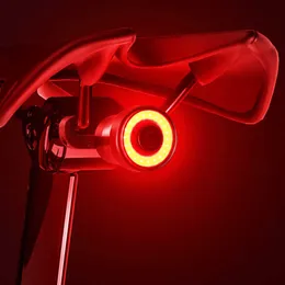 Cykelbelysningar Cykel Bakljus Bikkolans bakbromsljus Hög Synlighet TAILLJUSS USB Laddningsbar Ultra Bright LED -varning Bicycle Ficklight P230427