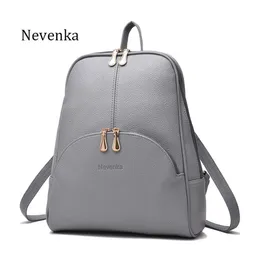 Nevenka Mini Backpack Women Light Weight Daypacks Girls Fashion Backpacks Ladies Leather School Bag Female Gray Backpack Black J19311M