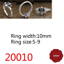 20010 S925 Sterling Silver Ring Boat Letter Punk Hip Hop Redes Red Personalizada Casal simples Presente para amantes