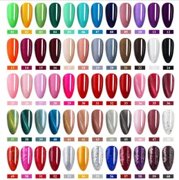 Nagelkonstsatser 24st Pure Color Gel Nails Polish Set Soak Off UV Glitter Varnish Semi Permanent Bas Top Coat Matte Lackers Drop Del DHSS4