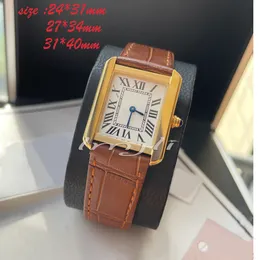 Luxusuhr Damenuhren für Damen Damen Quadratische Armbanduhr Designeruhren komplett mit Lederarmband aus Edelstahl Armbanduhr mit hoher Qualität