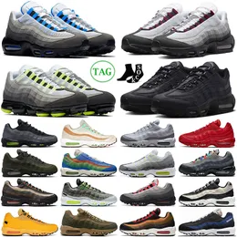 OG 95 running shoes men women 95s Crystal Blue Dark Beetroot Triple Black White Neon Solar Red Midnight Navy Smoke Grey Fish Scales mens trainers outdoor sneakers