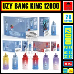 UZY Bang King 12000 Puffs Vape Pen vaper Disposable Vapes Vape desechable E Cigarette vapers desechables 0% 2% 3% 5% Vaporizer Recharge Mesh Coil Vape Pen 20 flavor in stock
