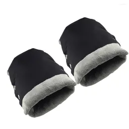 Części do wózka 1 para ciepłe zimowe rękawiczki wózka Śnieżna wodoodporność do użytku na zewnątrz (czarny)