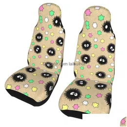 Car Seat Covers Ers Spirited Away Soot Sprite Er Off-Road Youth Fabric Accessories Drop Delivery Mobiles Motorcycles Interior Dhowa
