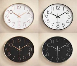 Horloges de parede de quartzo de 10 polegadas baixo ruído pendurado relógio digital quarto 25 CM criativo relógio de borda grossa para decoração de sala de estar H12307659960