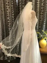 Bridal Veils Elegant Two Layers Lace Veil With Comb Women Wedding White Ivory Accessories WED Veu De Noiva Bride