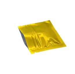 200pllot Mały złoty zamek błyskawiczny aluminiowy folia pakowania 756 cm ciepło błyszcząca błyszcząca zamek błyskotka Mylar Storage do kawy Cap5055418