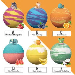 Skrubber Earth Planet Bath Bomb Set For Kids 6st Natural Oilcontrol Badrum Aromaterapi Bad Saltmaskin 2021 Ny ankomst