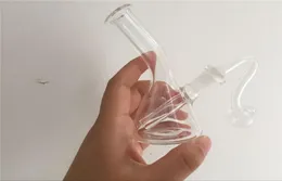 Tamaño de la mano mini Bongs vidrio Reciclador Plataformas petroleras Pipas para fumar agua de vidrio mini Hookahs percolador de vidrio burbujeador 10 Tamaño de articulación 11 cm 2968191