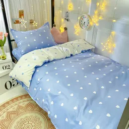 Bedding sets Summer Bedroom Bedding Set Kid Sweetheart Spring Single Queen Size Flat Bed Sheet Duvet Cover Pillowcase Home Textile Bed Linens 230427