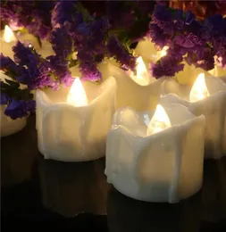 Pacote de 6 velas LED cintilantes com bateria temporizadora Bougie Mariage Tea Lights Aniversário 6 horas ligadas 18 horas desligadas 7152219