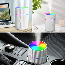 Luftbefeuchter Universal Mini Tragbarer Auto Luftbefeuchter Für Zuhause Auto Zubehör Lufterfrischer Mit LED Nachtlicht 2 Modi USB Öl Diffusor 230427