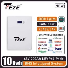 할부로 지불 10kWh 48V 200AH 51V LIFEPO4 배터리 전력 벽 내장 BMS 캔 RS485 용 홈 에너지 저장 바테 리아