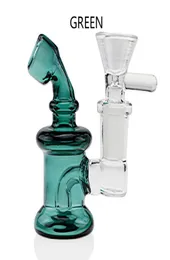 Cheap 33 Inch Mini Glass Bongs Dab Rigs 14mm Female Joint With Glass Bowl small Bubbler Beaker Bong Water Pipes Oil Rigs4504476