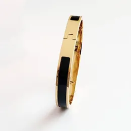 Designer-Armband, klassisches Buchstaben-Armband, Damen-Paar-Armband, 18 Karat Gold, Roségold, Silber, dreifarbiger Armreif, 8 mm breit, Größe 17, Luxus-Schmuck