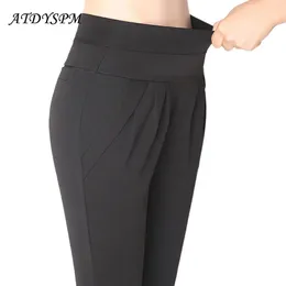 Capris Moda Harem spodnie dla kobiet wygodne Casual Stretch spodnie damskie czarne granatowe Pantalones Mujer rozmiar S6XL