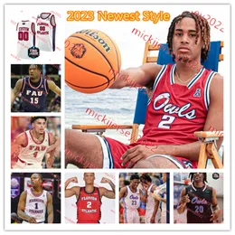 Johnell Davis FAU Owls Basketball Jersey Alijah Martin Vladislav Goldin Brenen Lorient Nicholas Boyd Vanterpool Florida Florida Atlantic Owls Jerseys Custom