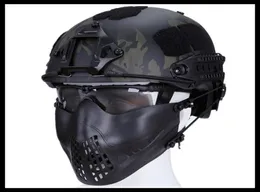 قابلة للطي نصف الوجه شبكة قناع القناع مريح تعديل تكتيكي السفلي السفلي الوجه Airsoft Mask8358507