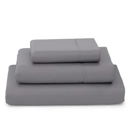 Luxury Bamboo Bed Sheet Set - Hypoallergenic Bedding Blend - 3 Piece - Twin, Grey
