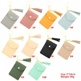 UPS New Women Wristlet Card Holder Silicone Chain Beaded Bangle Wallet Bracelet Keychain Pocket Coin Purse Leather Tassel Key Ring