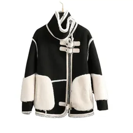 Fur PUDI Women Luxury Real Wool Fur Coat Jacket Winter Female Girl Real Sheep Shearing Parka Overcoat CT1116