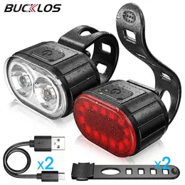 Cykelbelysningar Bucklos Cykelbelysning Bike Light Frab Light Light Lampe For Bicycle Tail Light LED Lantern Readgeble MTB Cykling Lamp P230427