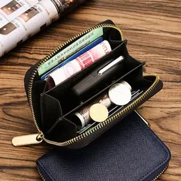 WOMENS brown mono 4 colors CARD holder ZIPPY COIN fashion casual short leather zipper purse 60067 short Wallet BOX dust bag card198g