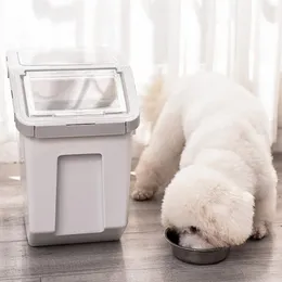 캐리어 애완 동물 개 사료 저장 용기 드라이 고양이 음식 상자 가방 컵 컵 제품을 통한 수분 증명 씰