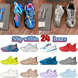 Designer Dress Shoes Track 3.0 Sneakers For Women Men Trainers Paris Triple White Black Pink Grey Beige Orange Blue Platform Tracks 3 Mens 18SS Leather Size 36-45 DHgate