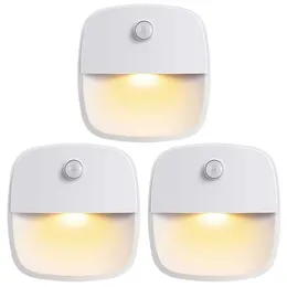 S Smart Motion Sensor Light Battery Operated LED Night Lamp för sänglampor Kids Bedroom Hallway Pathway toalettstol AA230426