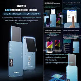 Máquina de teste de tela LCD DLZXWIN TestBox DL S800 6 em 1 para iPhone Samsung Huawei Oppo Vivo Xiaomi (versão tudo em um)