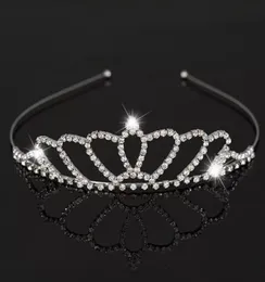 Schöne glänzende Kristall-Braut-Tiara, Party-Festzug, versilbertes Kronen-Stirnband, günstige Hochzeits-Diademe, Zubehör MMA16253074334