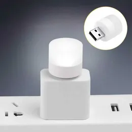 LED Night Mini Plug Lamp Power Bank Laad USB Book Lights Small Round Round Light Oogbeschermingslampen AA230426