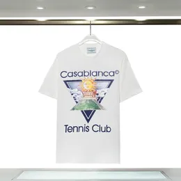 Футболка Rhude Casablanc Mens Mens Designer Rude футболка рубашки для мужчин негабаритная футболка Tee Tee 100% хлопчатобу