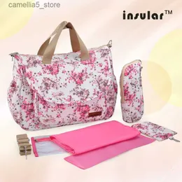 Borse per pannolini Borsa per pannolini per bambini insulare Borsa per passeggino per pannolini di moda Designer Organizer Pouch Cut Maternità Borsa per mamma Nuova madre Tote Borse per allattamento Q231127