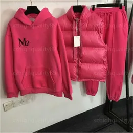 Designer agasalho sweatsuits para mulheres conjuntos para roupas femininas outono quente conjunto de algodão com capuz colete calças três peças conjunto mulher roupas