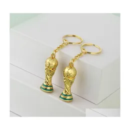 Verzamelbare 2022 Qatar Herces Cup World Trophy Keychain Soccer Game Souvenirs Fan Supplies Drop Delivery Sports buitenshuis Athletic ou Dhoas