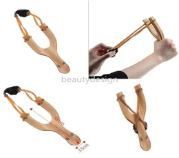 Leksaker trämaterial slingshot gummi sträng roligt traditionella barn utomhus katapult intressanta jakt rekvisita leksaker dd3203213