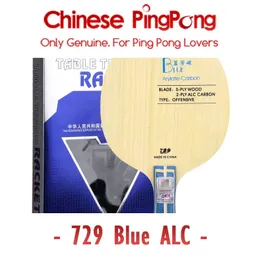 Raquetes de tênis de mesa originais 729 azul alc carbono lâmina raquete ofensiva ping pong bat paddle 231127