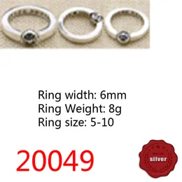 20049 S925 sterling Silver Ring Round Cross Flower Lettern Net Hop Hop Network Red Figuredized Simple Couple Style Lover Gift