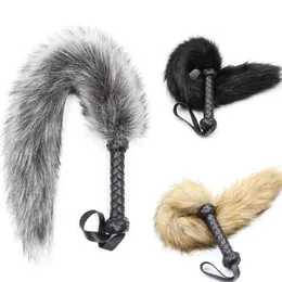 Adult Toys Spanking tail Whip animal fur tickle slap strap beat lash flog tool adult Fetish slave Sex SM game toy for couple men women 230426