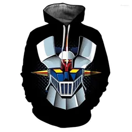 Men's Hoodies Mazinger Z Anime Robot 3D Print Men Women Fashion Sweatshirts Oversized Hoodie Harajuku Kids Pullovers Tracksuit Clothes