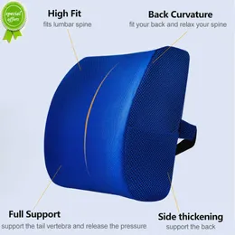 New New 4 Color Soft Memory Foam Lumber Support Back Massager Pillow Back Massager Waist Cushion for Car Chair Home Office Relieve Pain