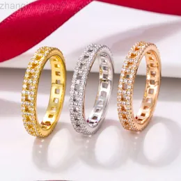 Designer tiffanybracelet moda tiffanybracelet t nuovo anello v-gold della famiglia versatile e semplice semplice a forma di T cubico trapezoidale a coppia di lusso a luce cavata