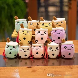 Wholesale 10cm Cute Milk Tea Cup Plush Toys Keychain Stuffed Doll Kawaii Creative Cartoon Toy Pendant Baby Kids Children Girls Gifts Bags Decor