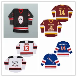 Top ed Men Movie J.Cole Hockey Jerseys 14 Forest Hills Dr. Embroidery JASON VORHEES 13 FRIDAY THE 13TH BLACK JERSEY Black White Yellow