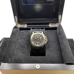 Watch Designer Mens Paneraiis Luminor Gmt 44mm Titanium Gray Dial Automatic Pam00089 Luxury Full Stainless steel Waterproof Wristwatches High Quality