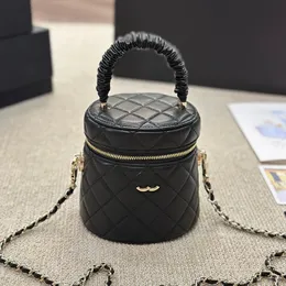 French Classic 22s Makeup Box Designer Crossbody Bag Famous a doppia lettera manico a pieghe di lusso da donna Borsa per spalla 8A QUALITÀ VERITÀ VENITURA VANITÀ VANITÀ